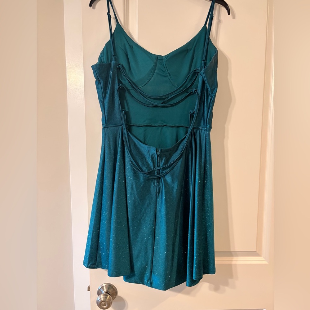 Honey and Rosie Teal Sleeveless Dress - Picture 2 of 5